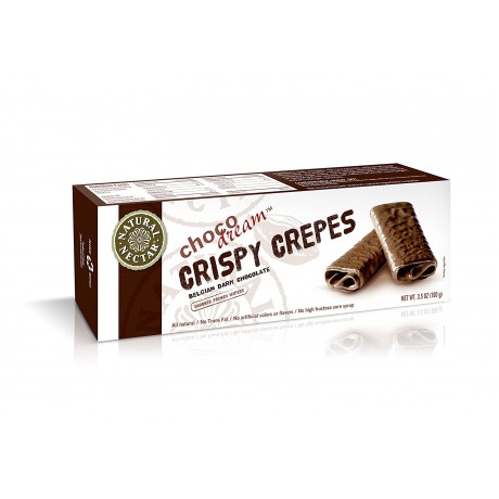 Natural Nectar Belgian Crispy Dark Chocolate Crepe (8 Pack)